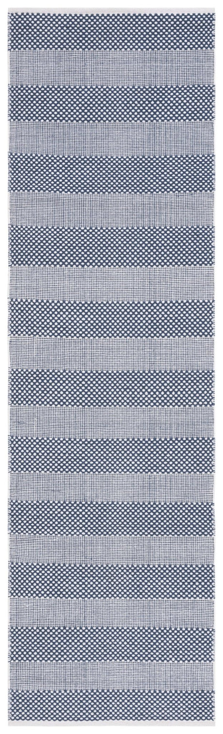 Safavieh Striped Kilim Stk802M Ivory/Blue Rug.