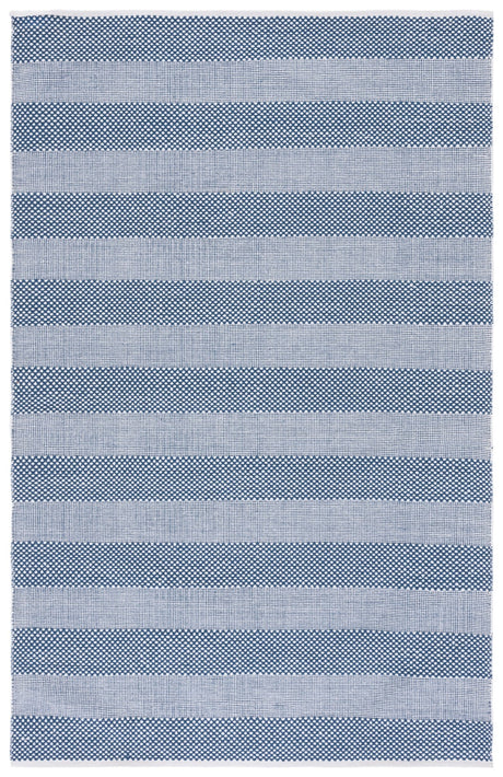 Safavieh Striped Kilim Stk802M Ivory/Blue Rug.