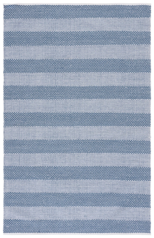 Safavieh Striped Kilim Stk802M Ivory/Blue Rug.