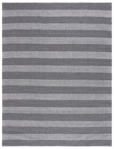 Safavieh Striped Kilim Stk802Z Ivory/Black Rug.