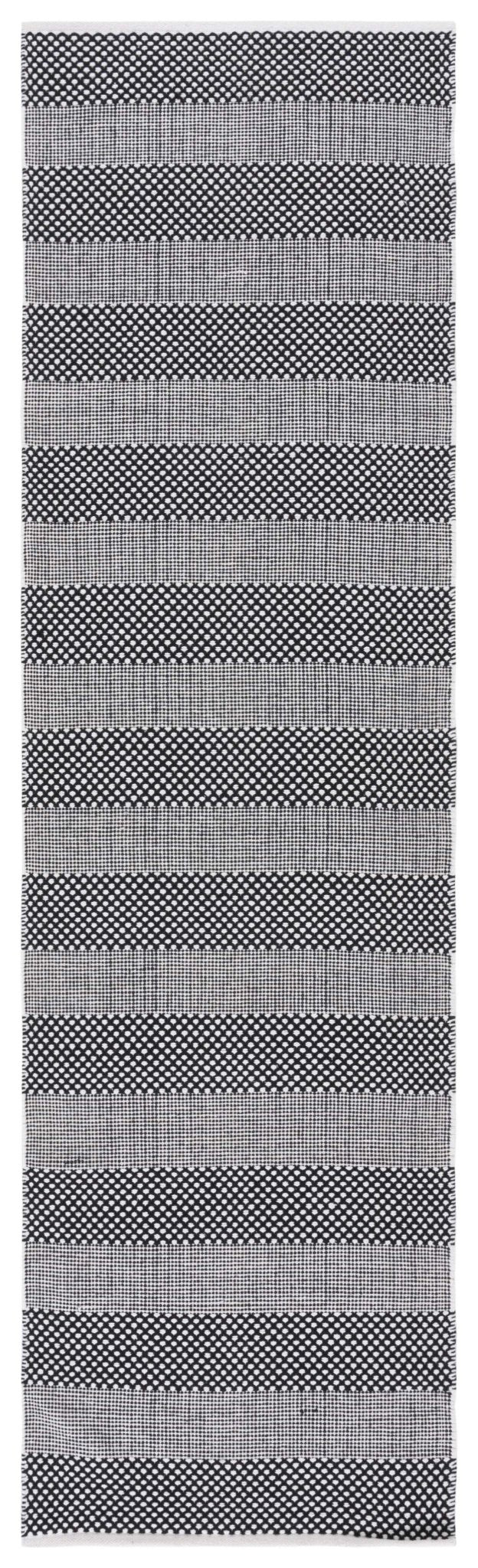 Safavieh Striped Kilim Stk802Z Ivory/Black Rug.