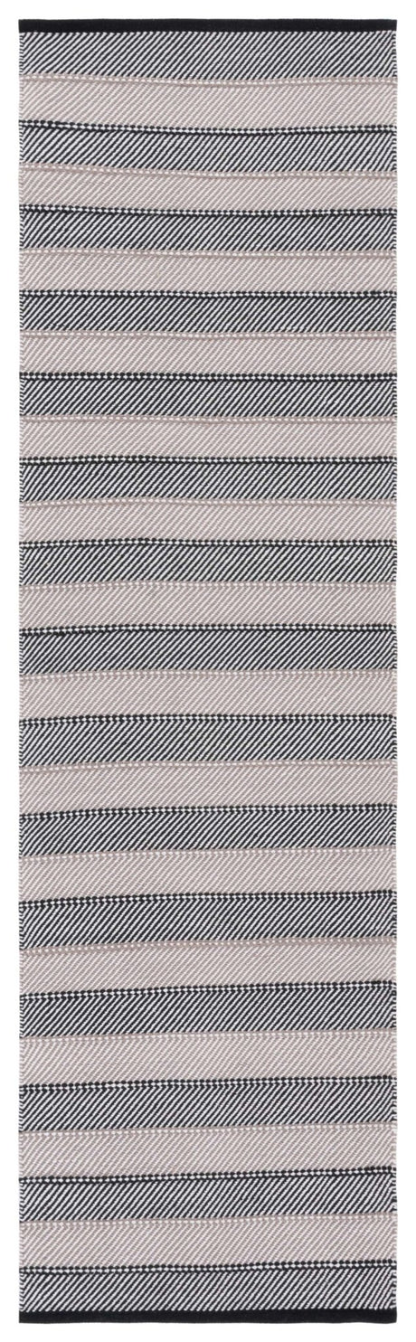 Safavieh Striped Kilim Stk803Z Ivory/Black Rug.