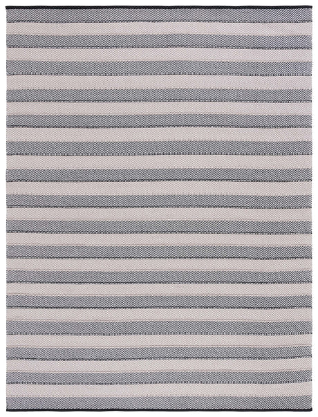 Safavieh Striped Kilim Stk803Z Ivory/Black Rug.