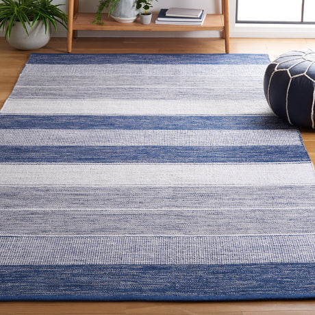 Safavieh Striped Kilim Stk804M Grey/Blue Rug.
