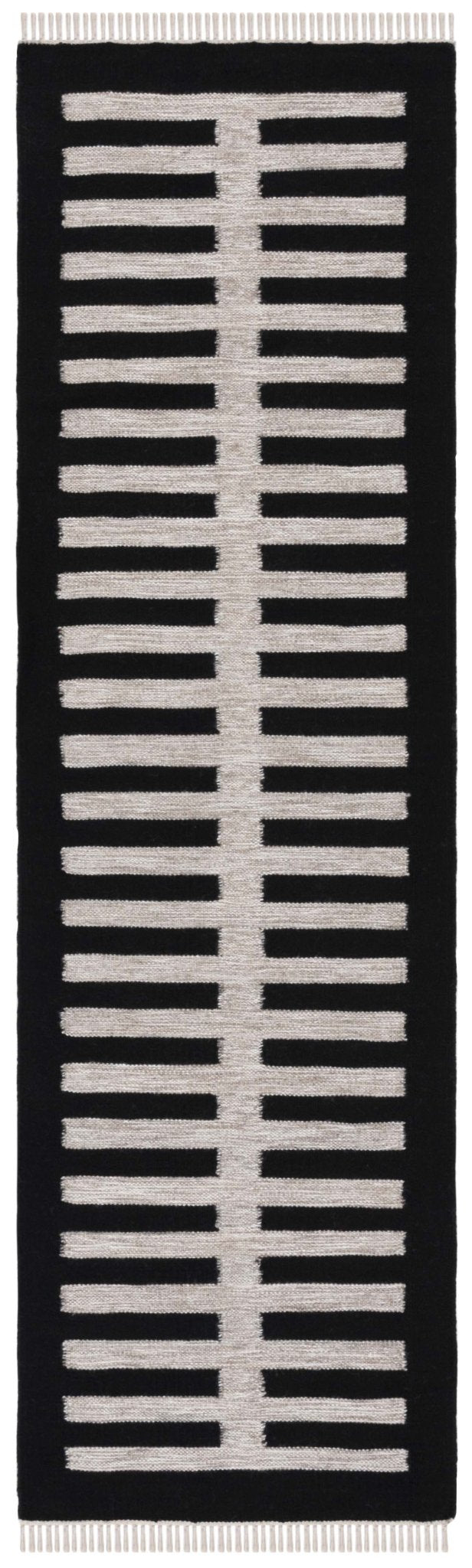 Safavieh Striped Kilim Stk806B Beige/Black Rug.