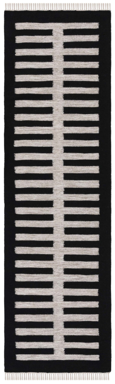 Safavieh Striped Kilim Stk806B Beige/Black Rug.