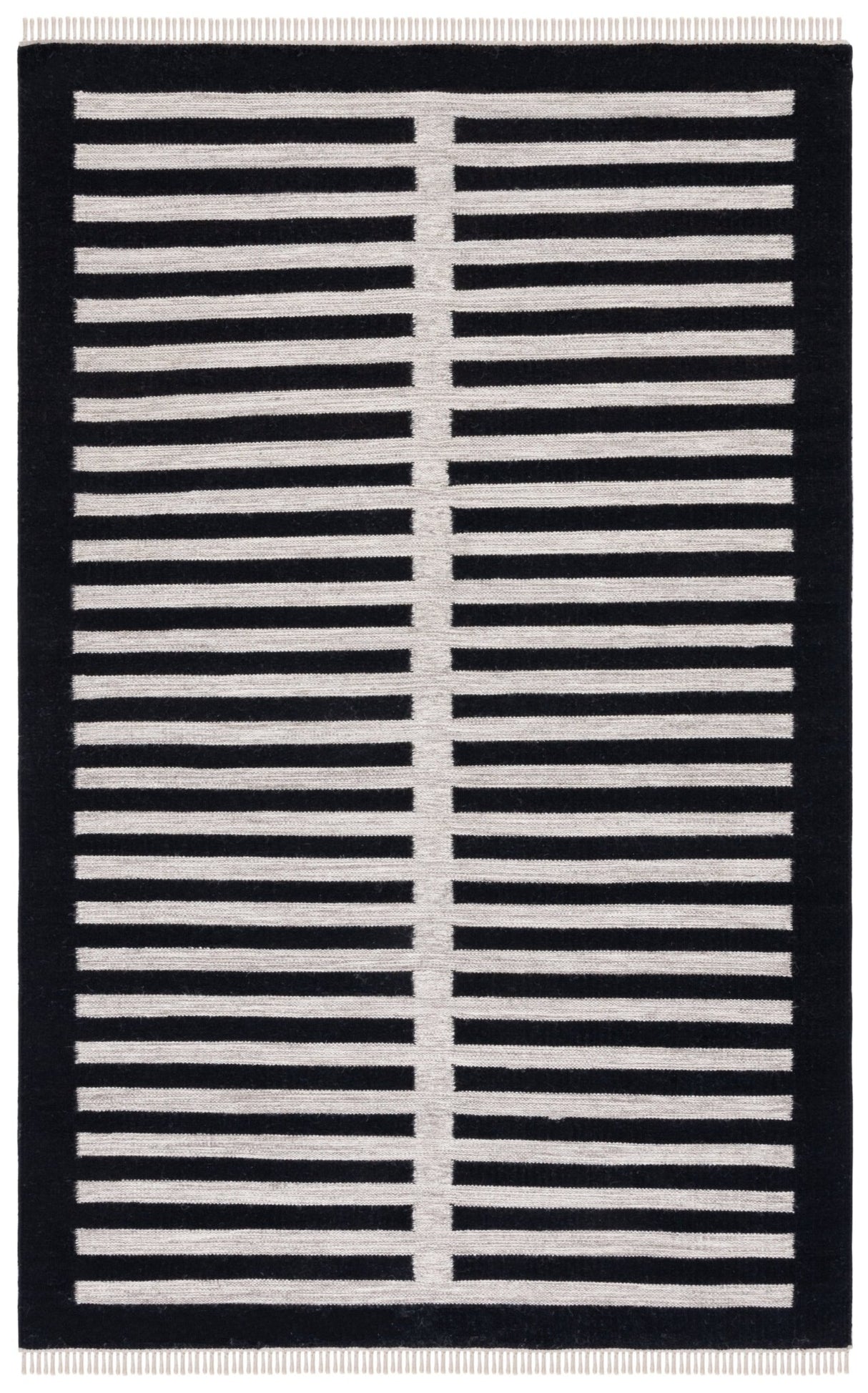 Safavieh Striped Kilim Stk806B Beige/Black Rug.