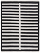 Safavieh Striped Kilim Stk806Z Ivory/Black Rug.
