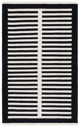 Safavieh Striped Kilim Stk806Z Ivory/Black Rug.