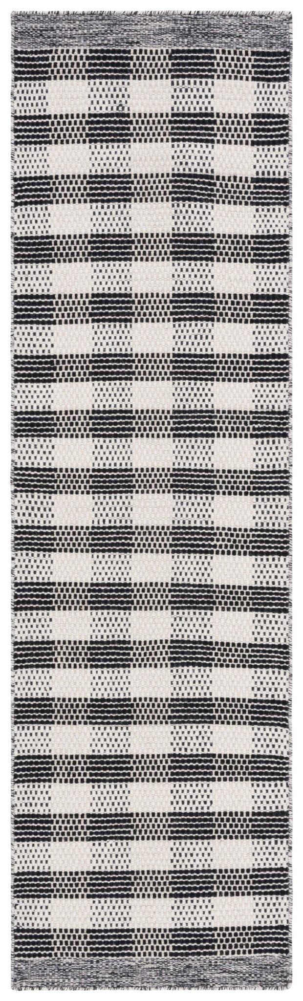 Safavieh Striped Kilim Stk807Z Black/Ivory Rug.