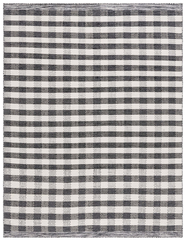 Safavieh Striped Kilim Stk807Z Black/Ivory Rug.
