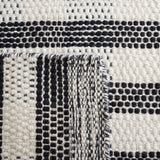 Safavieh Striped Kilim Stk807Z Black/Ivory Rug.