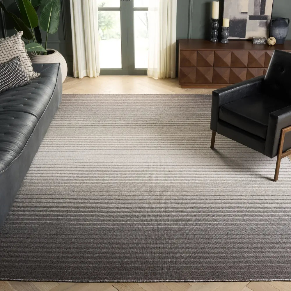 Safavieh Striped Kilim 8'-0" x 10'-0" Rug in Grey / Ivory