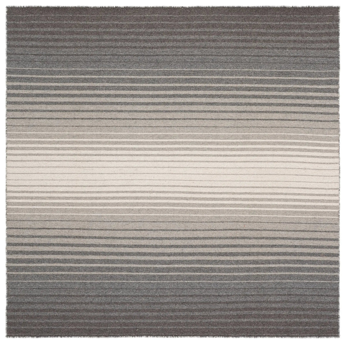 Safavieh Striped Kilim 6'-0" x 6'-0" Rug in Grey / Ivory
