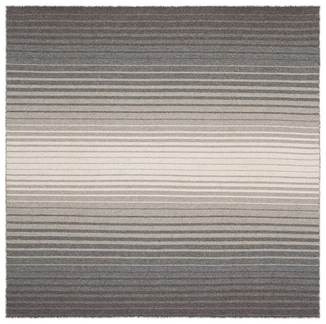 Safavieh Striped Kilim 6'-0" x 6'-0" Rug in Grey / Ivory