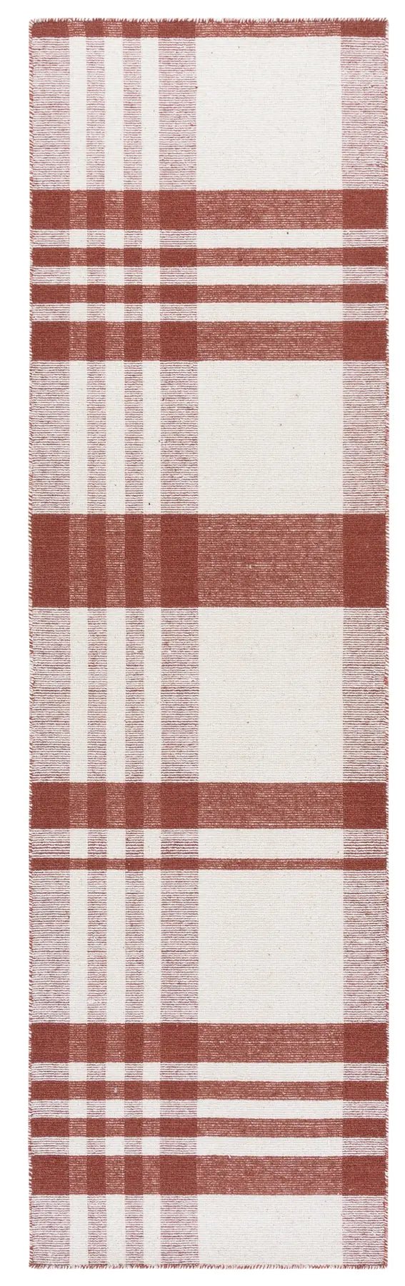 Safavieh Striped Kilim 2'-3" x 8'-0" Rug in Rust / Ivory