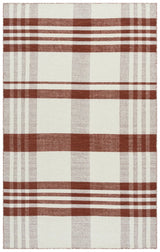 Safavieh Striped Kilim 4'-0" x 6'-0" Rug in Rust / Ivory