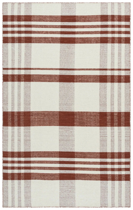 Safavieh Striped Kilim 4'-0" x 6'-0" Rug in Rust / Ivory