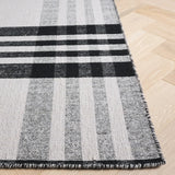 Safavieh Striped Kilim 4'-0" x 6'-0" Rug in Black / Light Blush