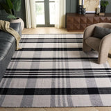Safavieh Striped Kilim 8'-0" x 10'-0" Rug in Black / Light Blush