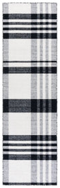 Safavieh Striped Kilim 2'-3" x 8'-0" Rug in Black / Ivory
