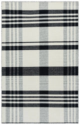 Safavieh Striped Kilim 4'-0" x 6'-0" Rug in Black / Ivory