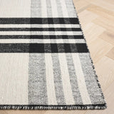 Safavieh Striped Kilim 4'-0" x 6'-0" Rug in Black / Ivory