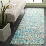 Safavieh Studio Leather 2'-3" x 7'-0" Rug in Turquoise / Gold