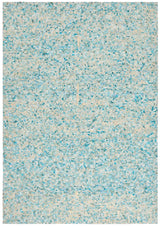 Safavieh Studio Leather 4'-0" x 6'-0" Rug in Turquoise / Gold