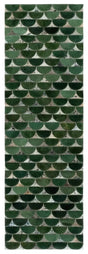 Safavieh Studio Leather 2'-3" x 7'-0" Rug in Green / Grey