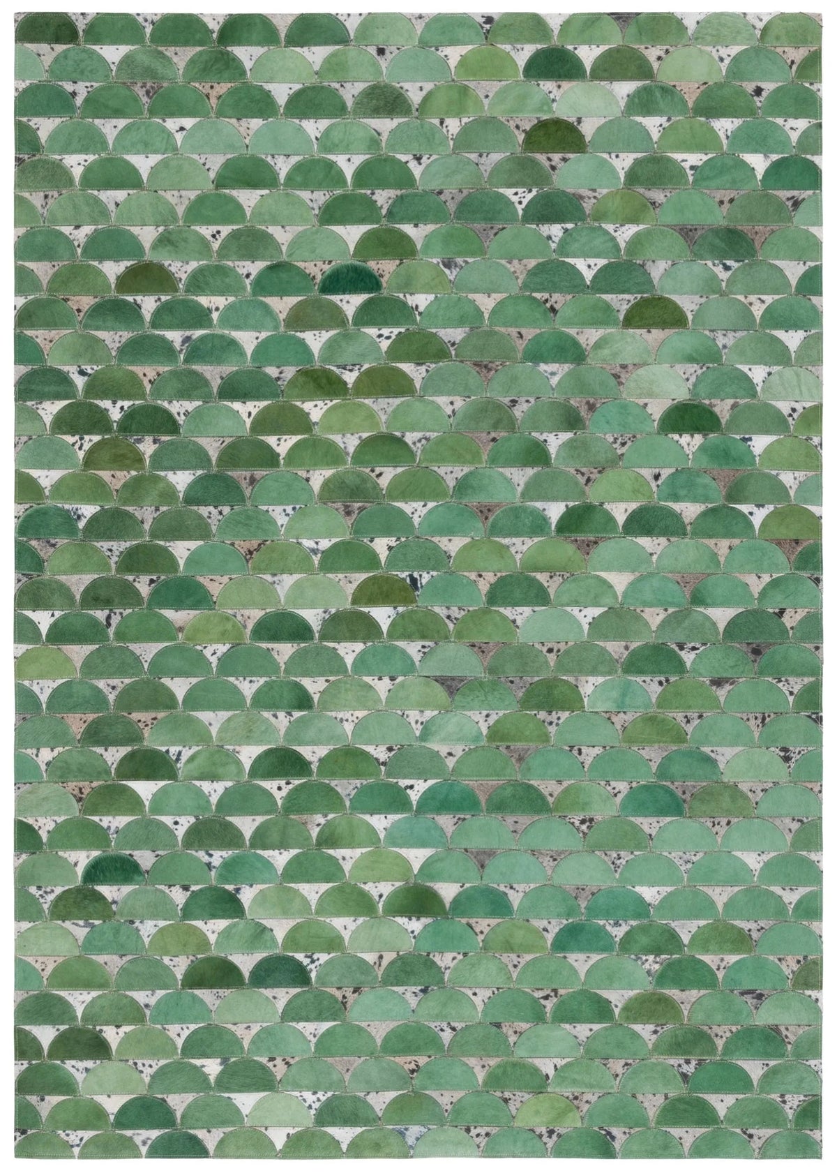 Safavieh Studio Leather 4'-0" x 6'-0" Rug in Green / Grey