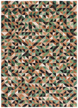 Safavieh Studio Leather 4'-0" x 6'-0" Rug in Green / Light Brown