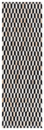Safavieh Studio Leather 2'-3" x 7'-0" Rug in Ivory / Black