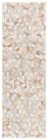 Safavieh Studio Leather 2'-3" x 7'-0" Rug in Ivory / Silver