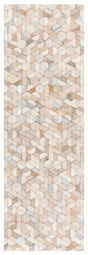 Safavieh Studio Leather 2'-3" x 7'-0" Rug in Ivory / Silver