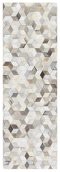 Safavieh Studio Leather 2'-3" x 7'-0" Rug in Grey / Light Brown