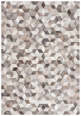 Safavieh Studio Leather 4'-0" x 6'-0" Rug in Grey / Light Brown