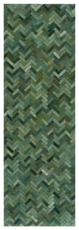 Safavieh Studio Leather 2'-3" x 7'-0" Rug in Green