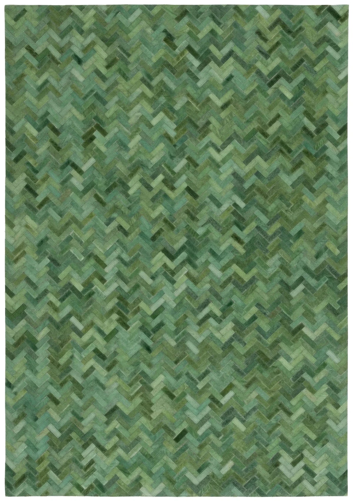 Safavieh Studio Leather 4'-0" x 6'-0" Rug in Green