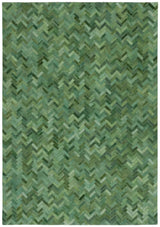 Safavieh Studio Leather 4'-0" x 6'-0" Rug in Green