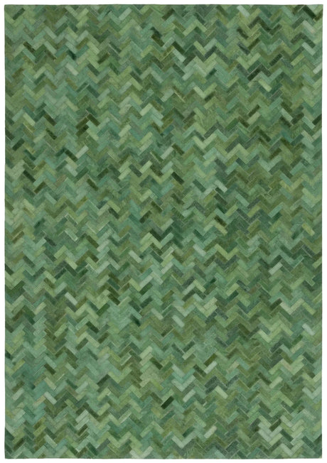 Safavieh Studio Leather 4'-0" x 6'-0" Rug in Green