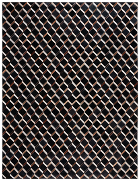 Safavieh Studio Leather Stl901Z Black/Brown Rug.