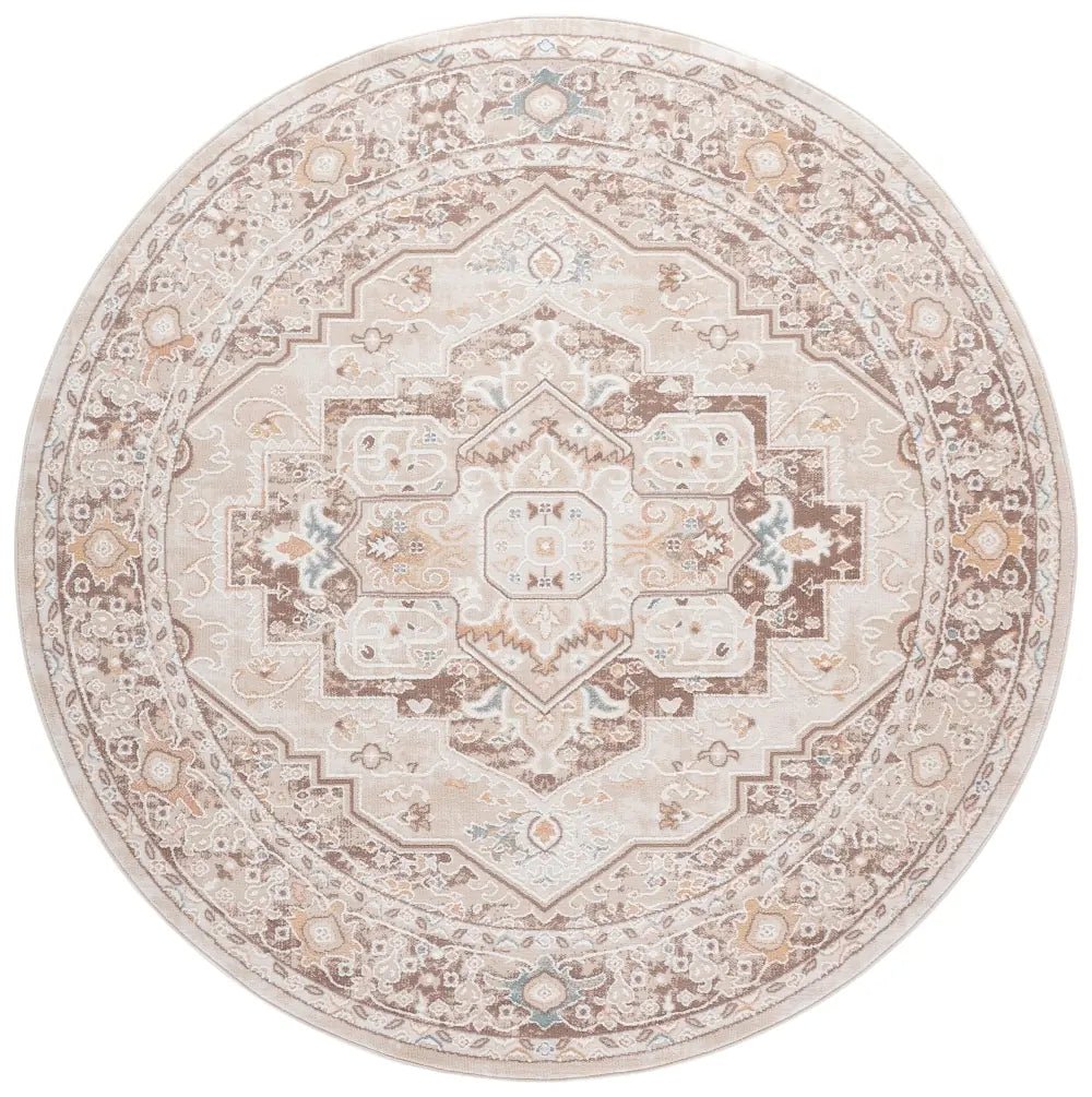 Safavieh Sydney 6'-6" x 6'-6" Rug in Beige / Brown Ivory