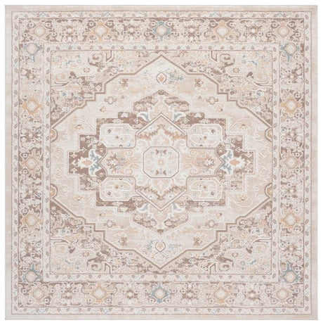 Safavieh Sydney 6'-6" x 6'-6" Rug in Beige / Brown Ivory