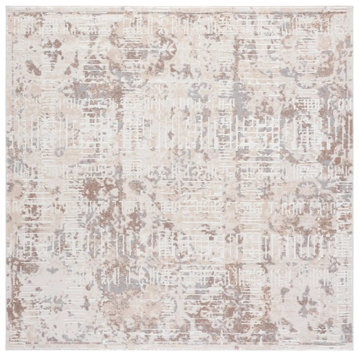 Safavieh Sydney 6'-6" x 6'-6" Rug in Beige / Brown Grey