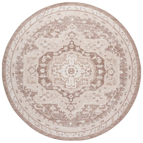 Safavieh Sydney 6'-6" x 6'-6" Rug in Beige / Brown Ivory