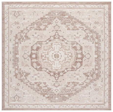 Safavieh Sydney 6'-6" x 6'-6" Rug in Beige / Brown Ivory