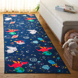 Safavieh Tacoma Kids 100 2'-6" x 8'-0" Rug in Navy / Rust