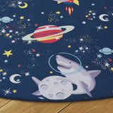 Safavieh Tacoma Kids 100 5'-0" x 5'-0" Rug in Navy / Rust