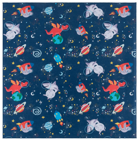 Safavieh Tacoma Kids 100 5'-0" x 5'-0" Rug in Navy / Rust